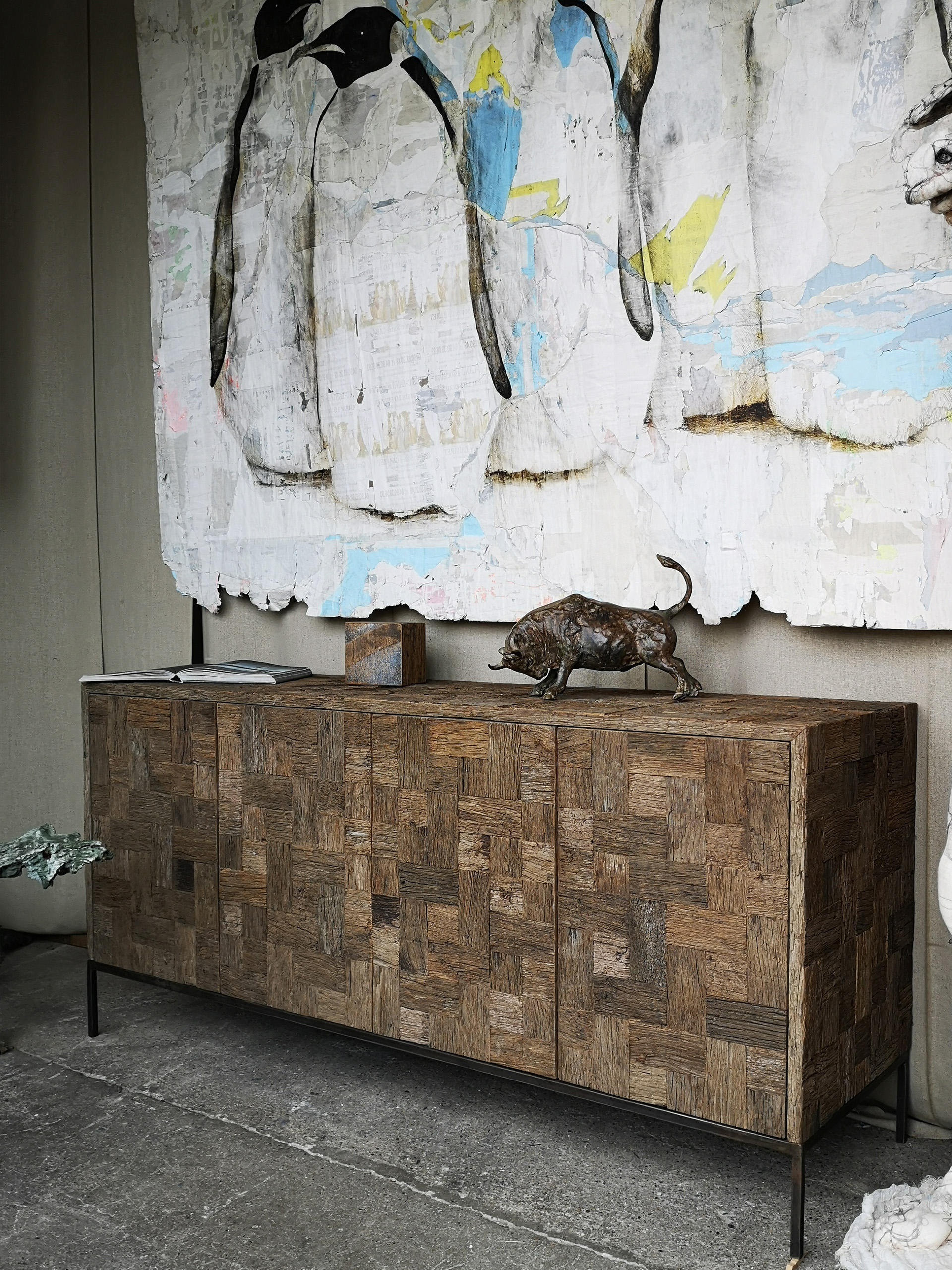 Enfilade 4 portes sans poignées