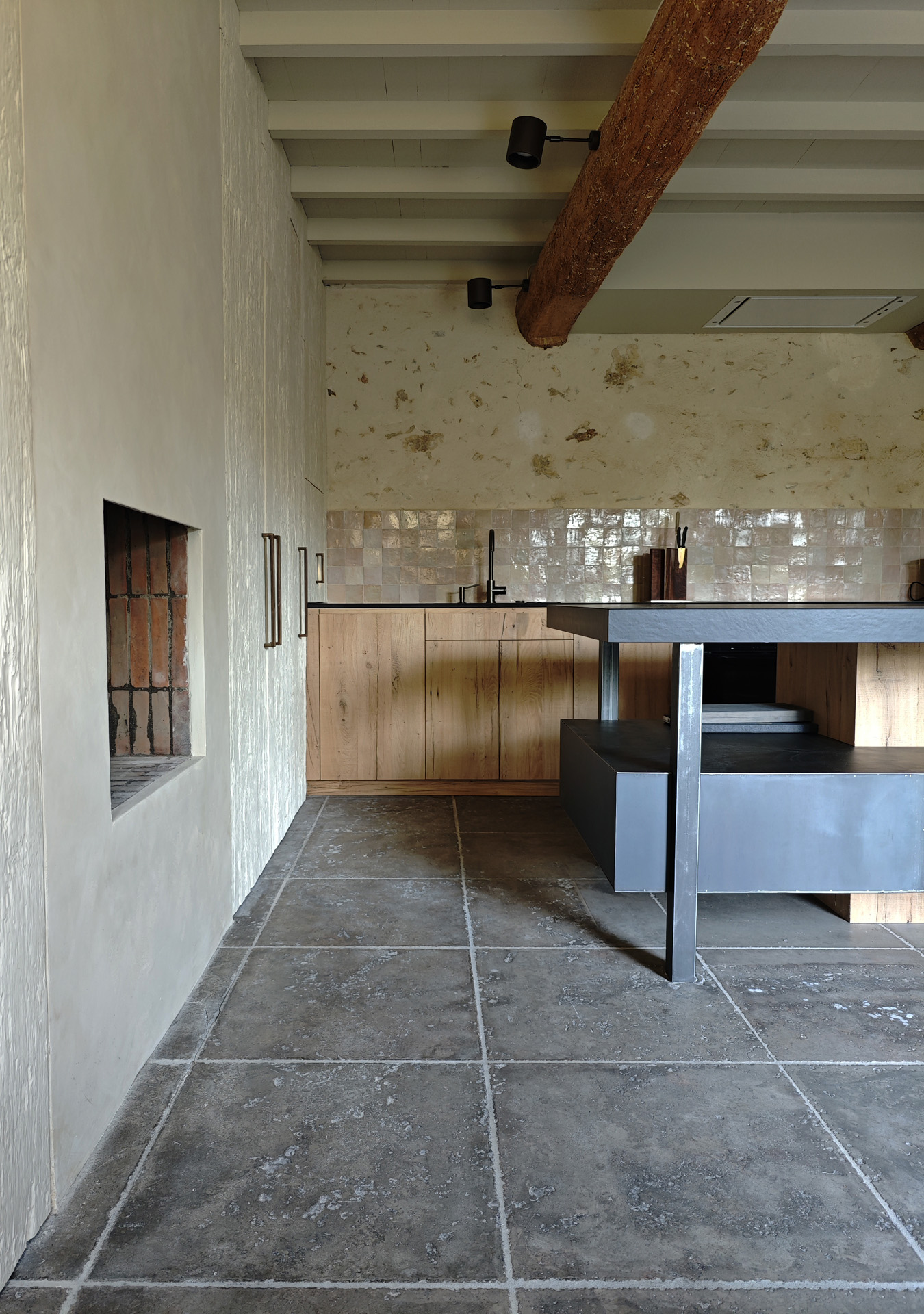 Cuisine bois blanchi et bois clair