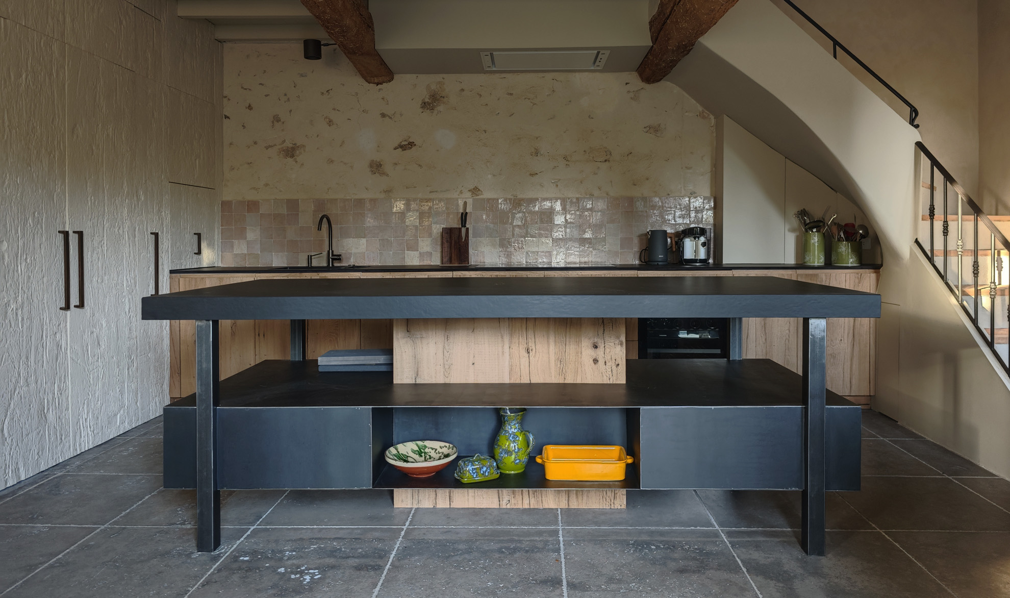 Îlot de cuisine en acier